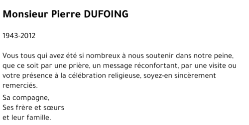 Pierre DUFOING