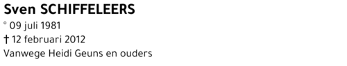 Sven Schiffeleers