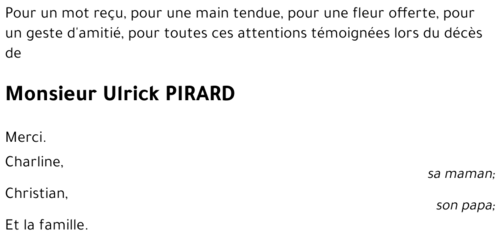 Ulrick PIRARD