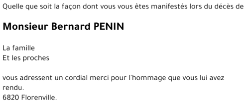 Bernard PENIN
