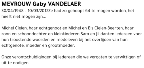 Gaby VANDELAER