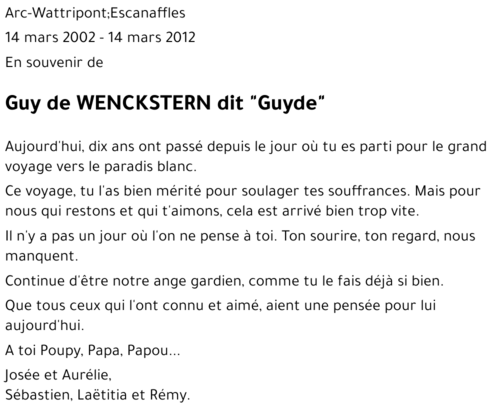 Guy de WENCKSTERN