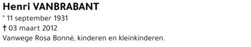Henri Vanbrabant