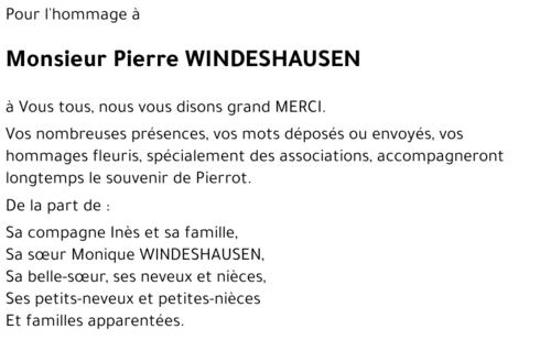 Pierre WINDESHAUSEN