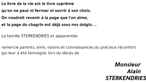 Alain STERKENDRIES