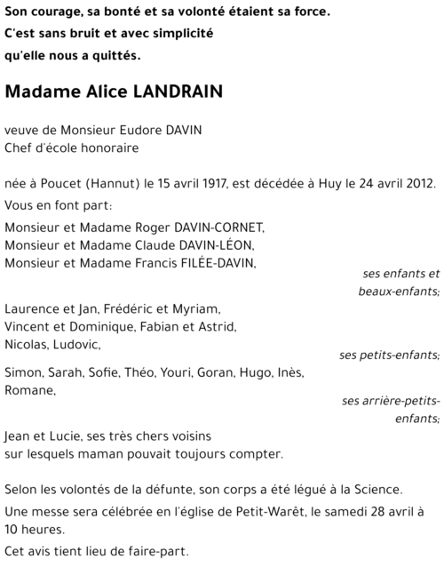 Alice LANDRAIN