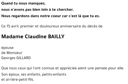 Claudine BAILLY