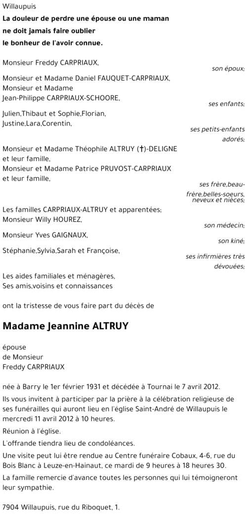 Jeannine Altruy