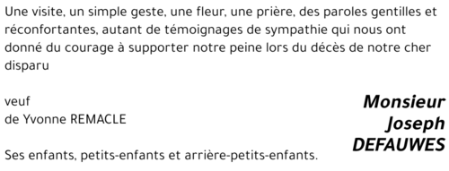 Joseph DEFAUWES