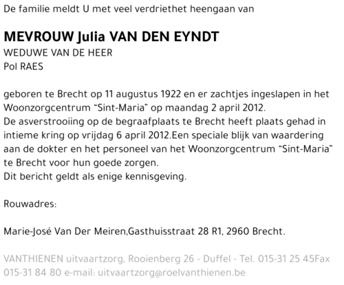 Julia Van den Eyndt