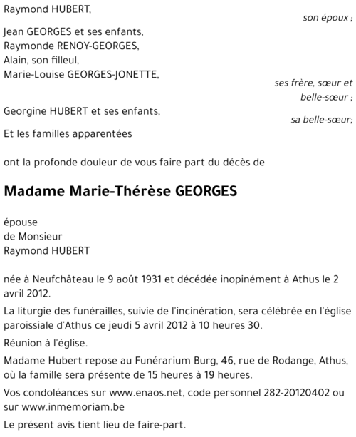 Marie-Thérèse GEORGES