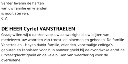 Cyriel Vanstraelen