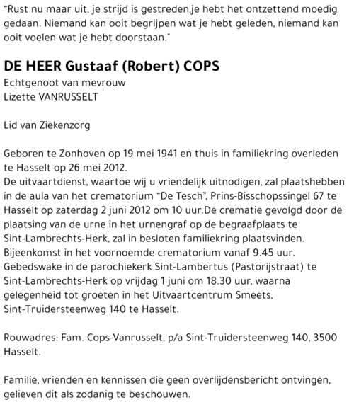 Gustaaf (Robert) Cops