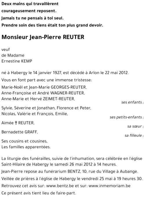 Jean-Pierre REUTER