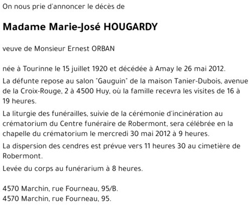 Marie-José HOUGARDY