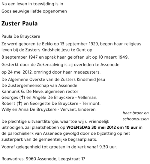 Paula De Bruyckere