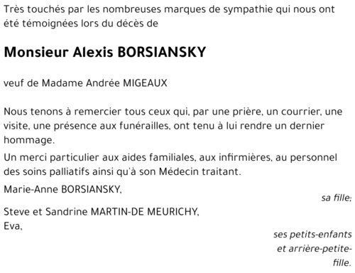 Alexis BORSIANSKY