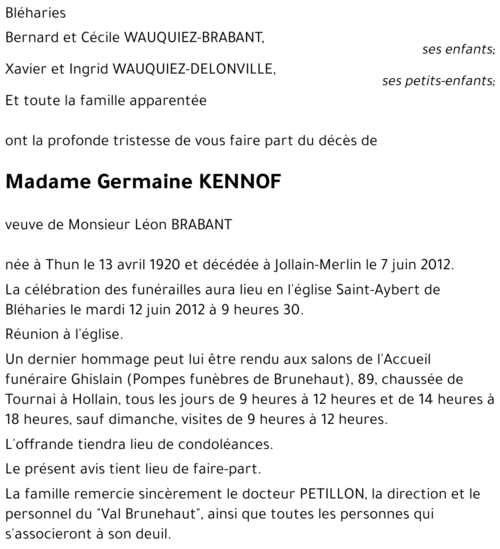 Germaine KENNOF