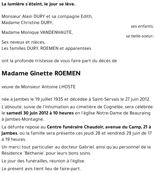 Ginette ROEMEN