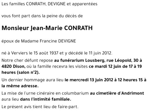 Jean-Marie CONRATH