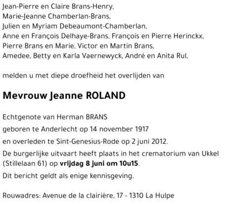Jeanne ROLAND