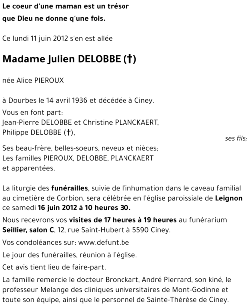 Julien DELOBBE (+)