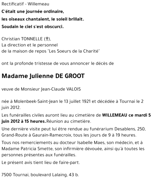 Julienne DE GROOT