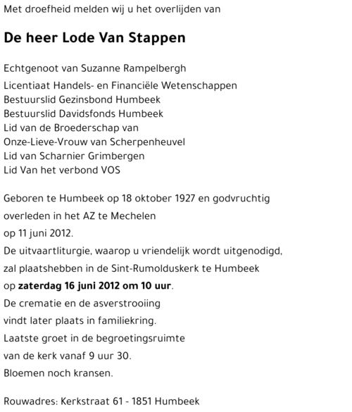 Lode Van Stappen