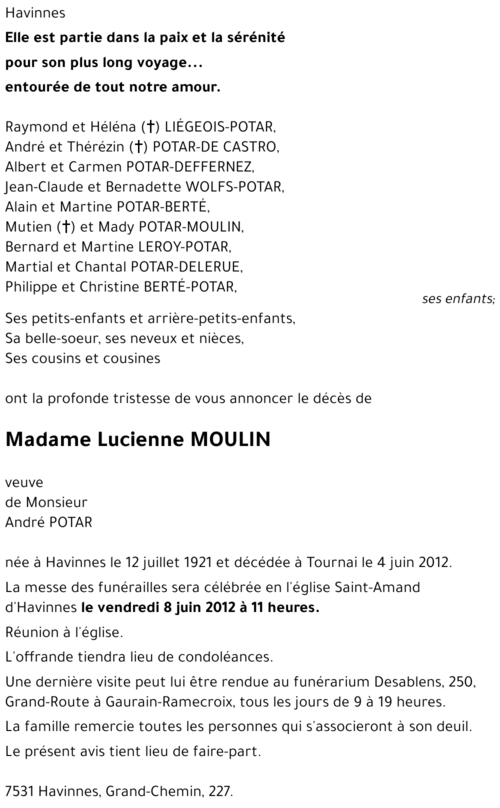 Lucienne MOULIN