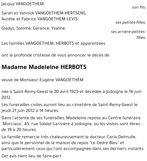 Madeleine HERBOTS
