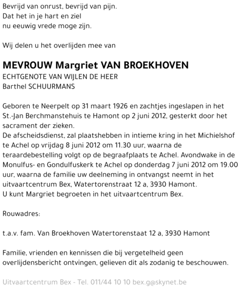Margriet Van Broekhoven