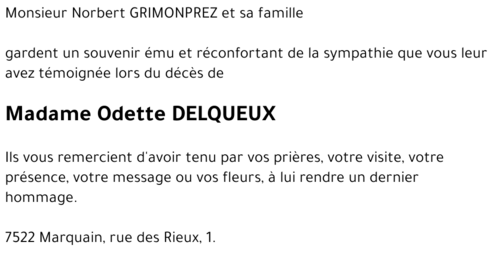 Odette DELQUEUX