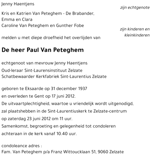 Paul Van Peteghem
