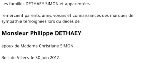 Philippe DETHAEY