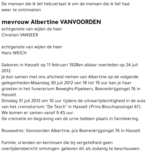 Albertine Vanvoorden