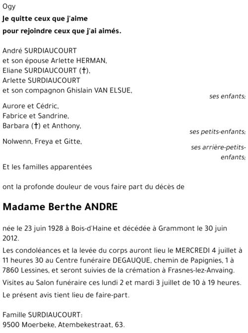 Berthe ANDRE