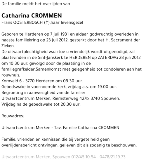 Catharina CROMMEN