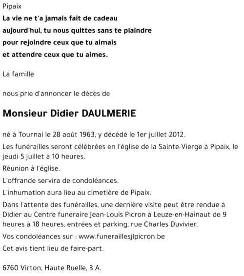 Didier DAULMERIE