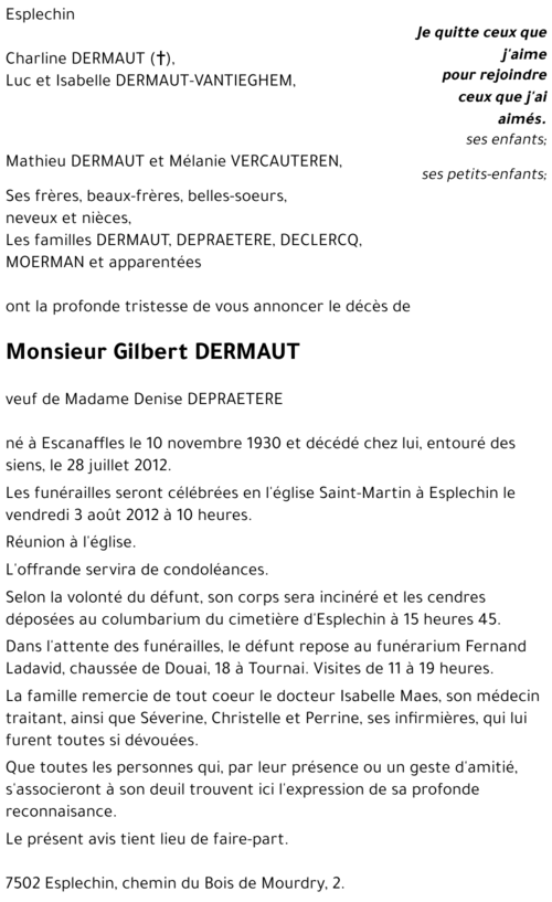 Gilbert DERMAUT