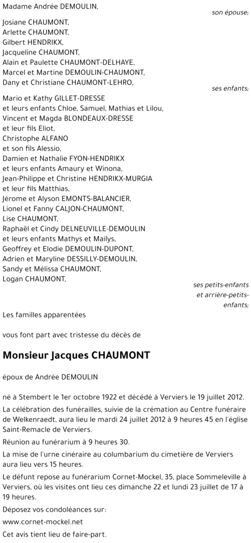 Jacques CHAUMONT