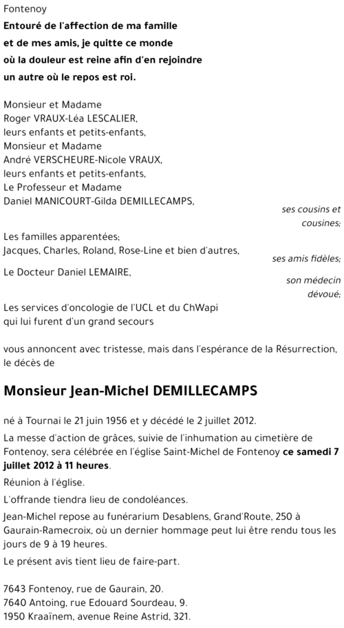 Jean-Michel DEMILLECAMPS