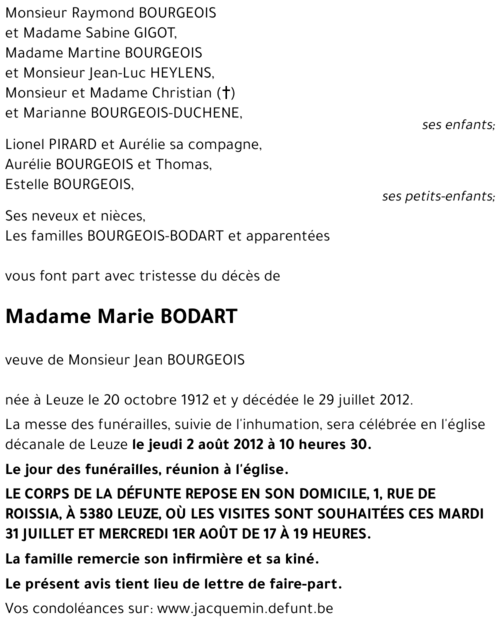 Marie BODART