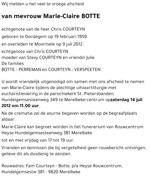 Marie-Claire BOTTE