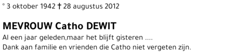 Catho Dewit