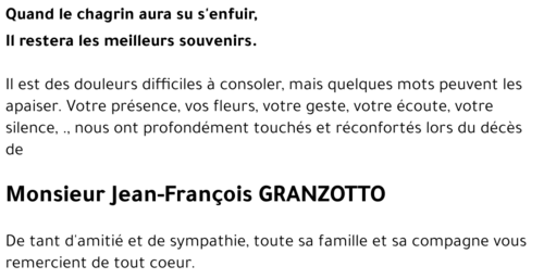 Jean-François GRANZOTTO