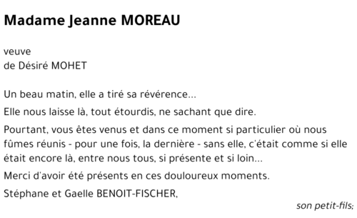 Jeanne MOREAU