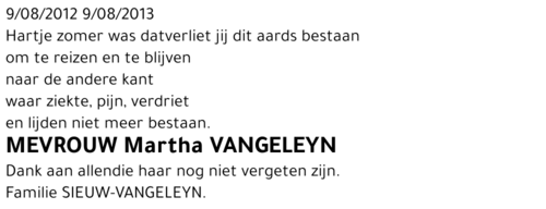 Martha VANGELEYN