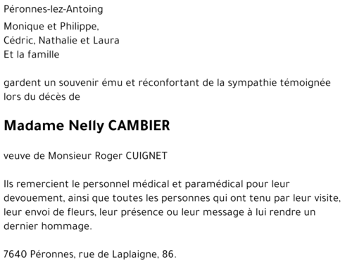Nelly CAMBIER