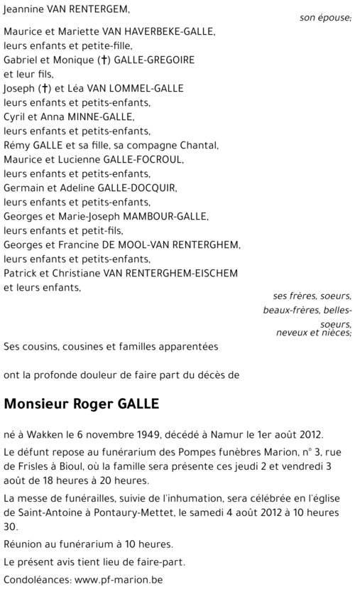 Roger GALLE