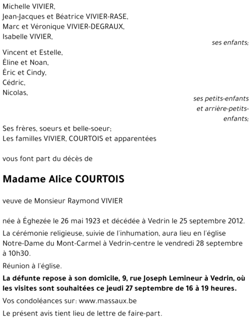 Alice COURTOIS